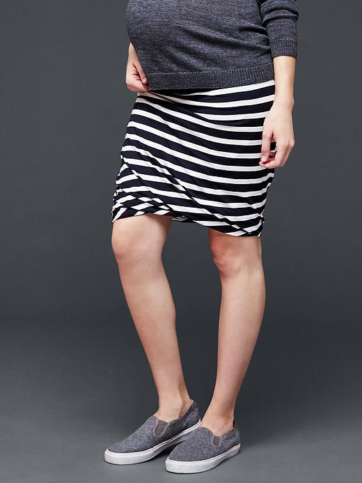 Image number 1 showing, Stripe twist-hem skirt
