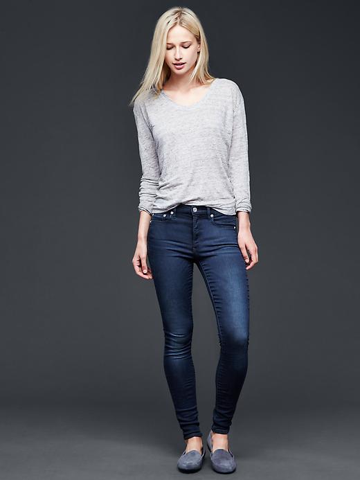 Image number 5 showing, 1969 knit true skinny jeans