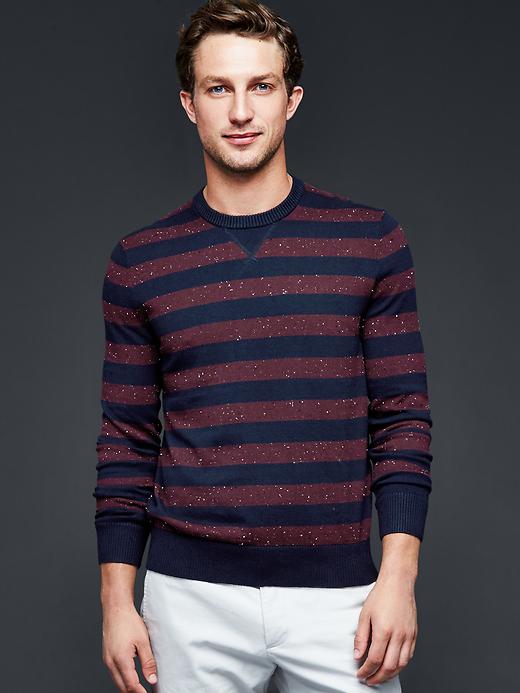 Image number 4 showing, Rugby nep cotton cashmere crew sweater