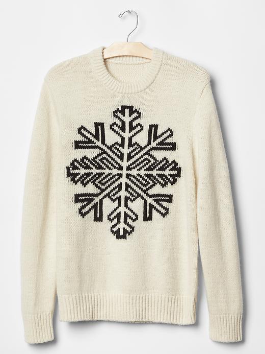 Image number 4 showing, Snowflake crew sweater