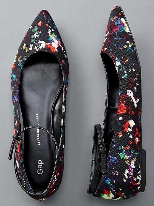 Image number 2 showing, Multicolored ankle-strap ballet flats