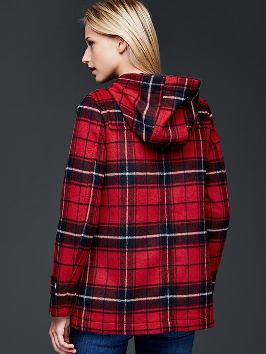 Image number 2 showing, Contrast wool toggle coat