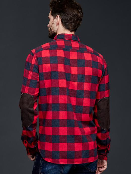 Image number 2 showing, Heathered flannel buffalo plaid shirt