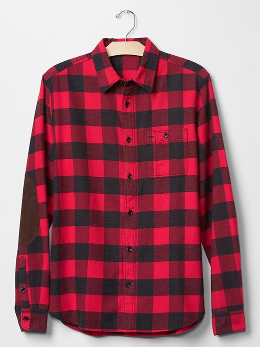 Image number 4 showing, Heathered flannel buffalo plaid shirt