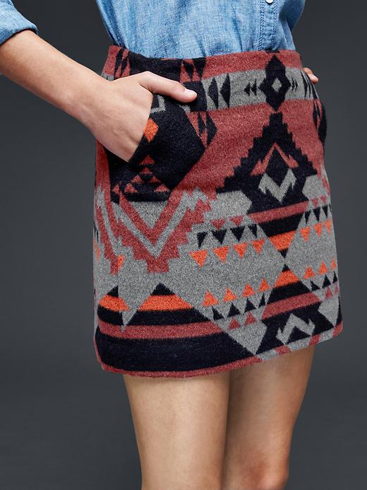 Image number 3 showing, Southwestern mini skirt
