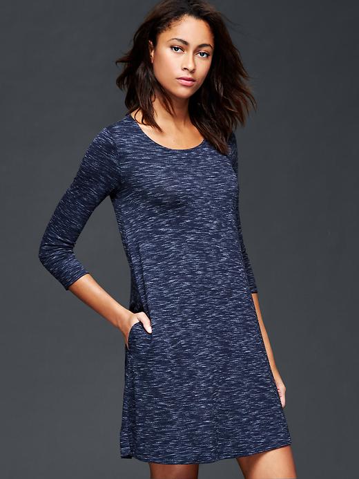 View large product image 1 of 1. Three-quarter sleeve dress