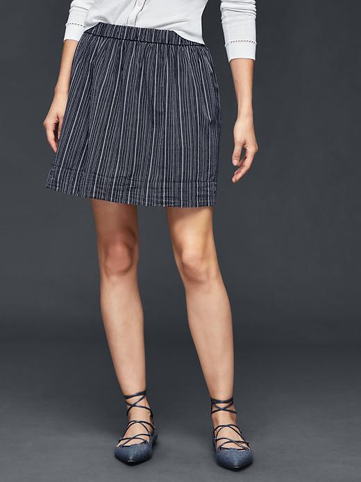 Image number 8 showing, Linen stripe mini skirt