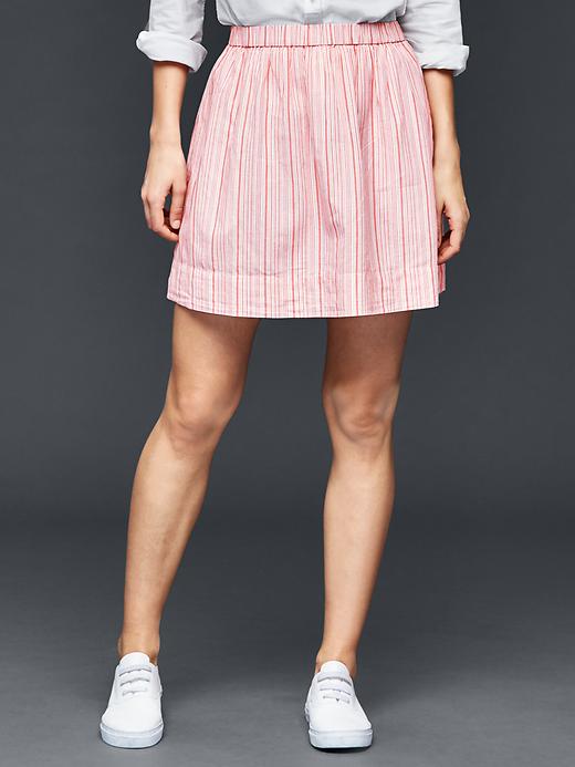Image number 6 showing, Linen stripe mini skirt