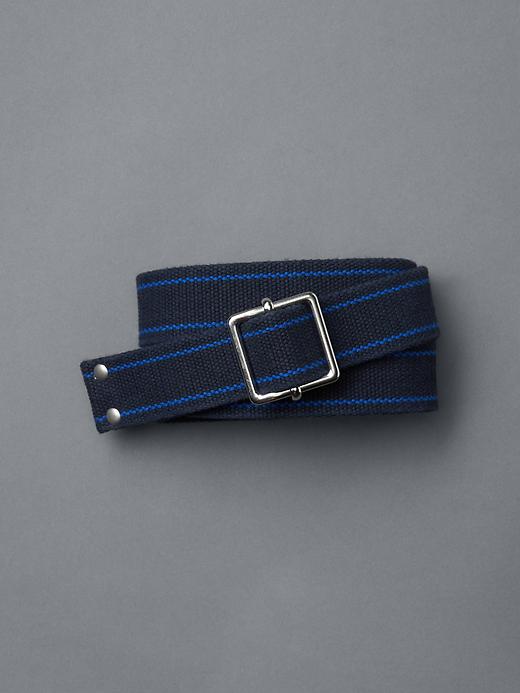 View large product image 1 of 1. Stripe fabric belt