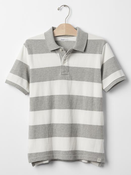 View large product image 1 of 1. Rugby stripe polo