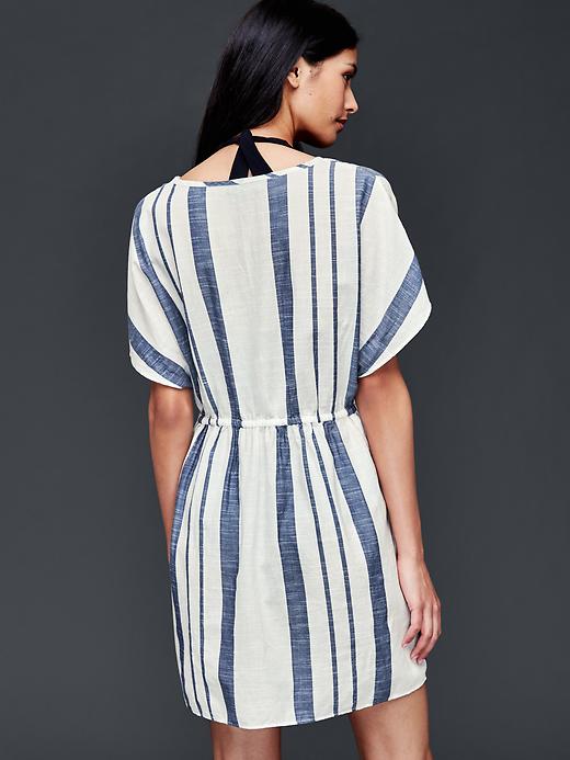 Image number 2 showing, Cotton navy stripe cover up