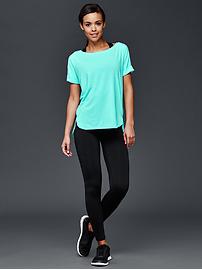 View large product image 5 of 6. GapFit Breathe roll sleeve tee