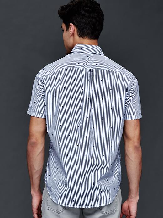 Image number 2 showing, True wash palm stripe short sleeve standard fit shirt