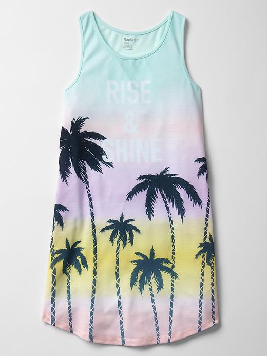 Image number 1 showing, Palm tree racerback nightgown