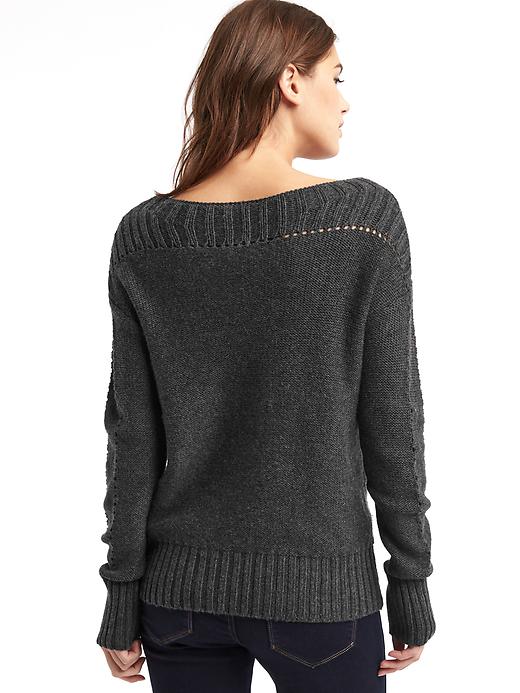 Image number 2 showing, Chunky pointelle sweater
