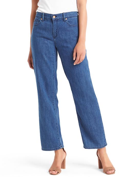 Image number 1 showing, ORIGINAL 1969 wide-leg crop jeans