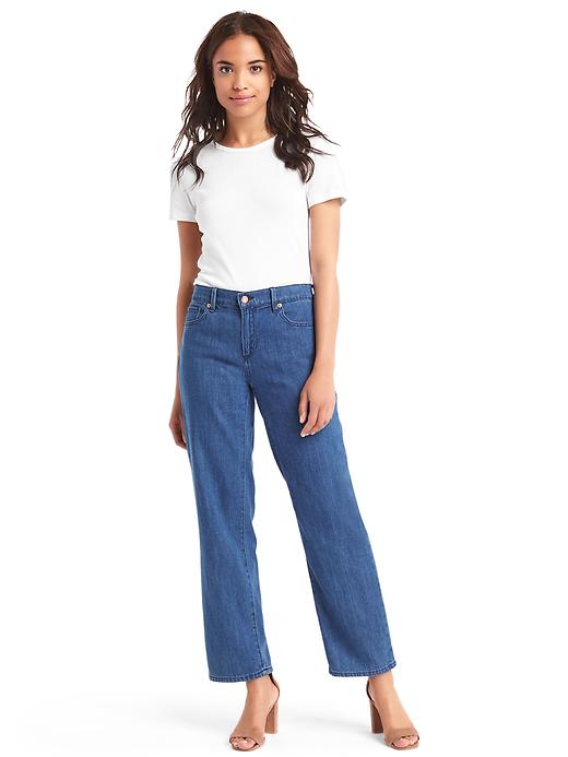 Image number 3 showing, ORIGINAL 1969 wide-leg crop jeans