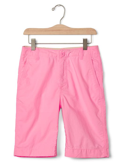 Image number 1 showing, Poplin flat front shorts