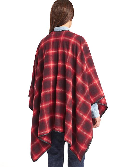 Image number 2 showing, Plaid blanket cape