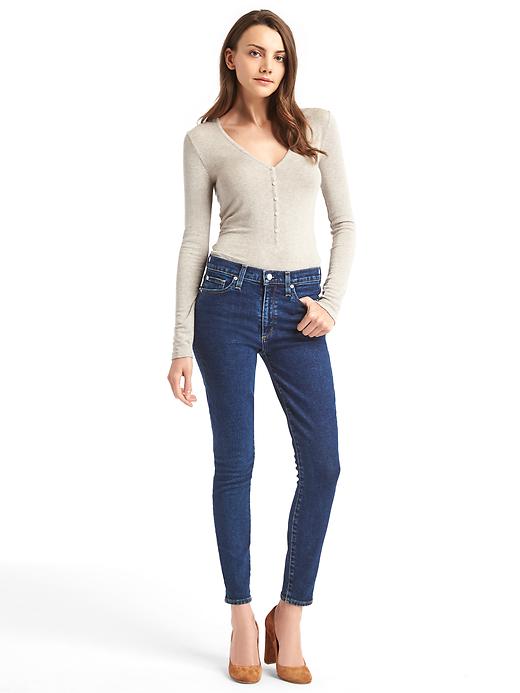 Image number 3 showing, High rise true skinny jeans