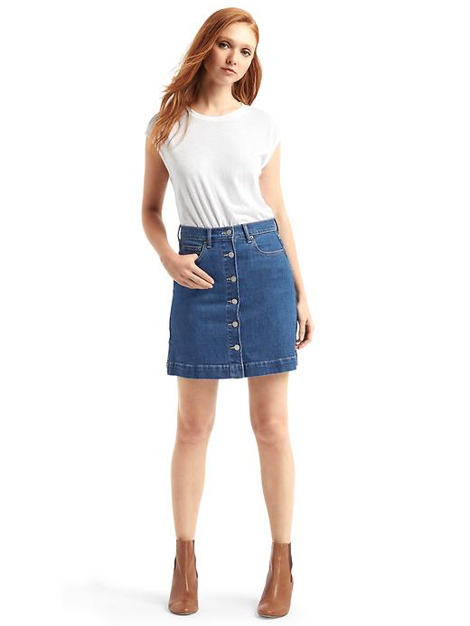 Image number 3 showing, 1969 denim mini skirt