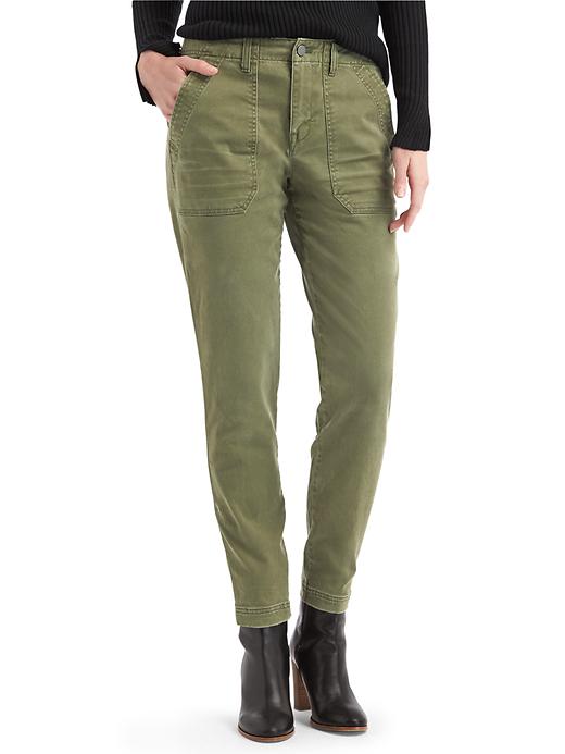 View large product image 1 of 1. Skinny ankle utility chinos