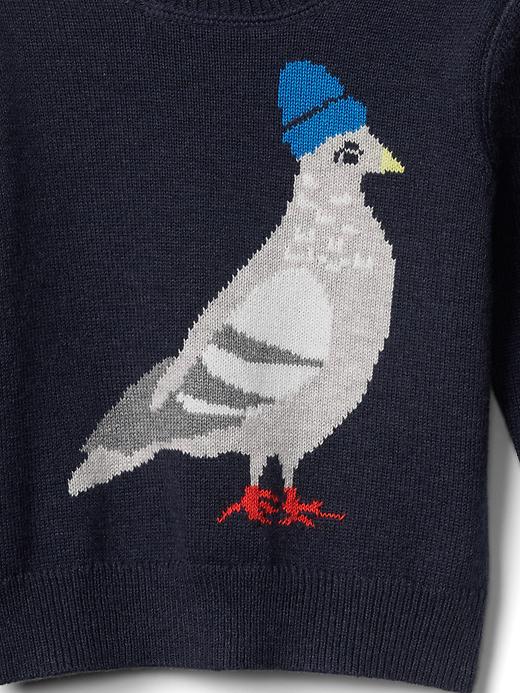 Image number 3 showing, Intarsia pigeon sweater