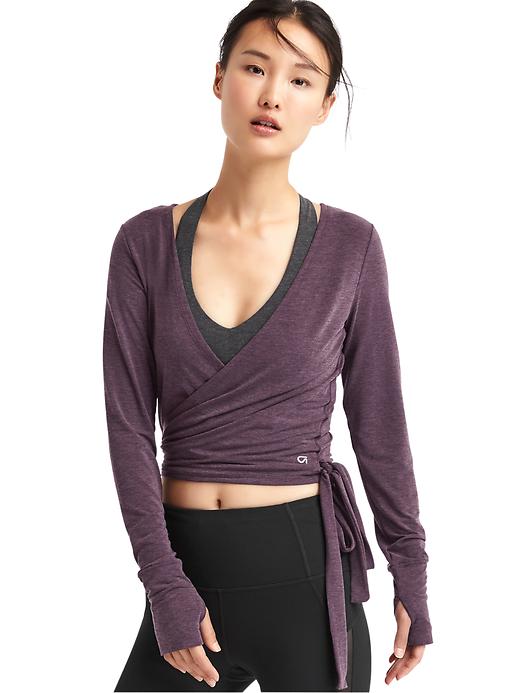View large product image 1 of 2. GapFit Breathe barre wrap top