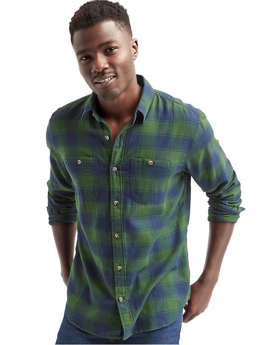Image number 3 showing, Buffalo check flannel shirt