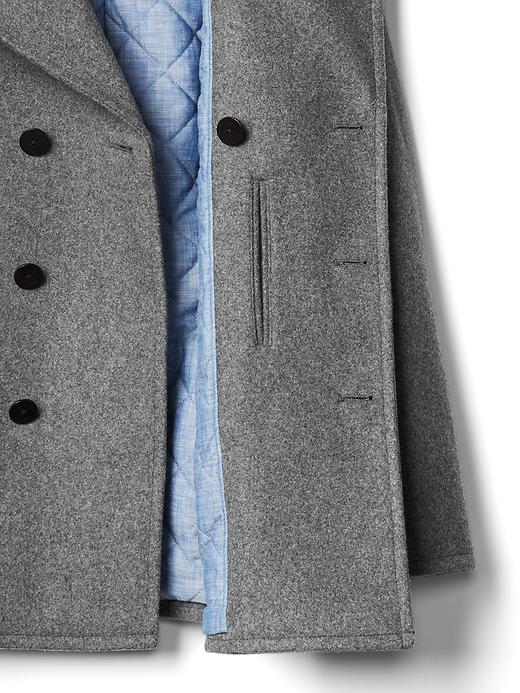 Image number 7 showing, Wool blend peacoat