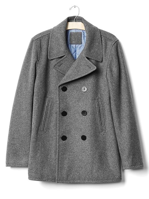 Image number 6 showing, Wool blend peacoat