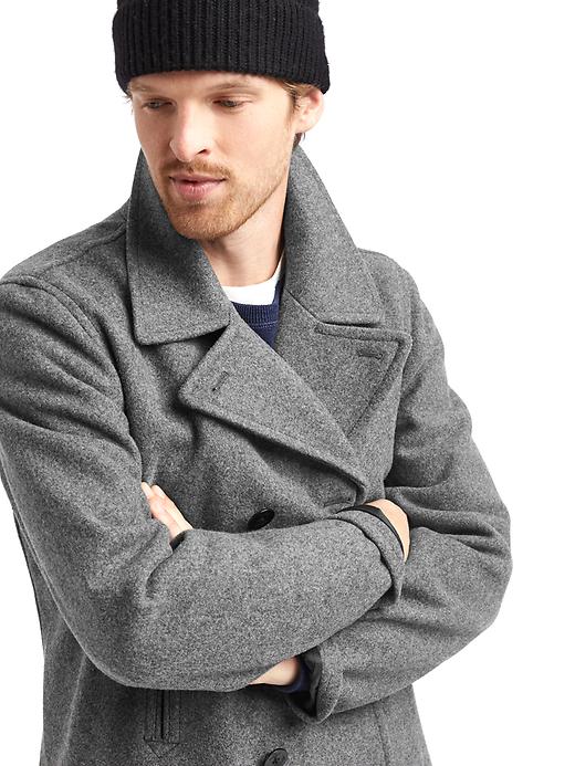 Image number 5 showing, Wool blend peacoat