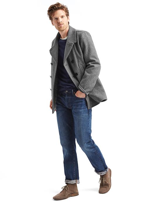 Image number 3 showing, Wool blend peacoat