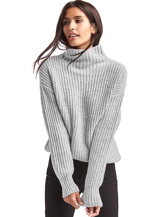Image number 7 showing, Funnel neck shaker sweater