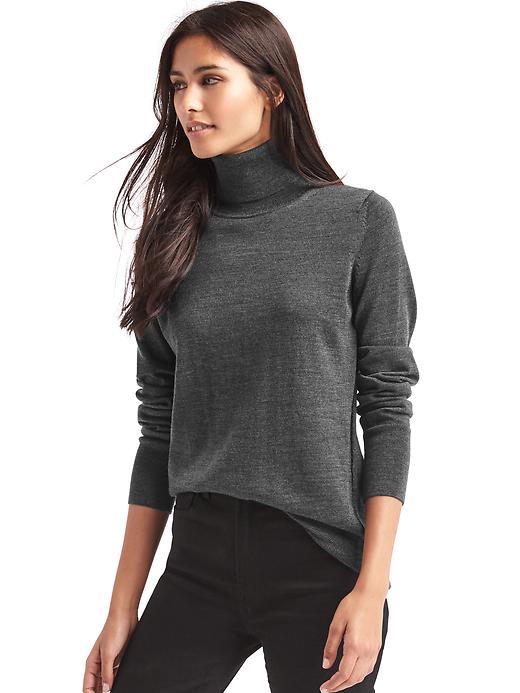 View large product image 1 of 1. Merino wool turtleneck sweater