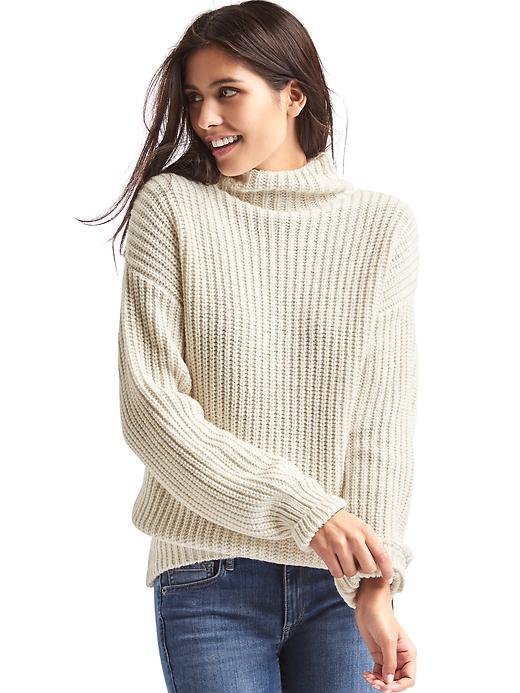Image number 8 showing, Funnel neck shaker sweater