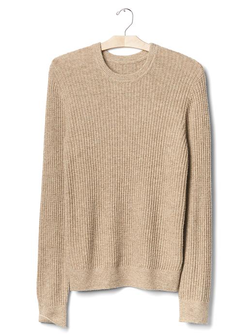 Image number 6 showing, Merino wool blend ribbed crew sweater