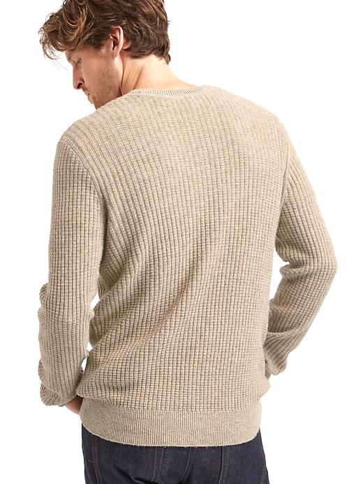 Image number 2 showing, Merino wool blend ribbed crew sweater