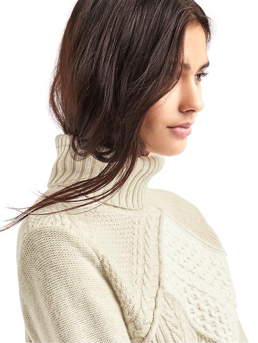 Image number 5 showing, Patchwork turtleneck sweater
