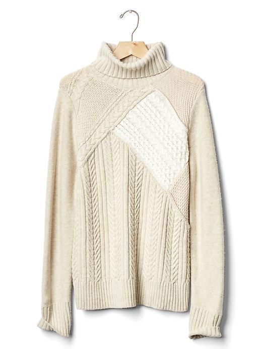 Image number 6 showing, Patchwork turtleneck sweater