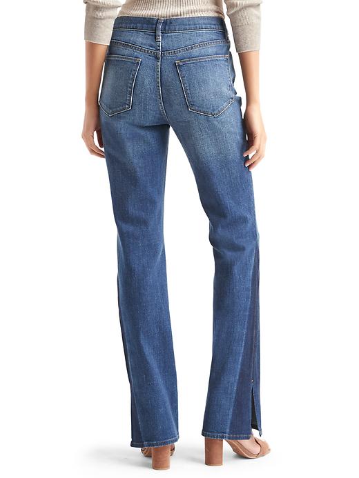 Image number 2 showing, AUTHENTIC 1969 two-tone perfect boot high rise jeans