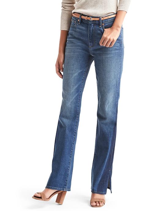 Image number 6 showing, AUTHENTIC 1969 two-tone perfect boot high rise jeans