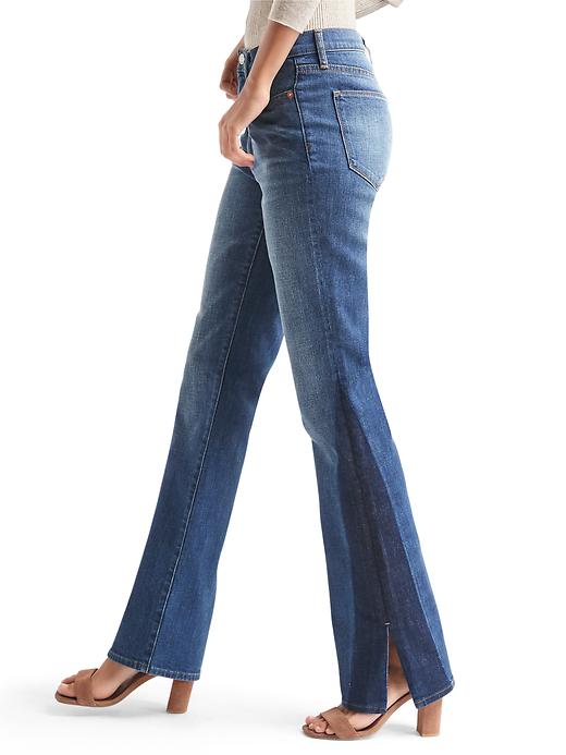 Image number 1 showing, AUTHENTIC 1969 two-tone perfect boot high rise jeans