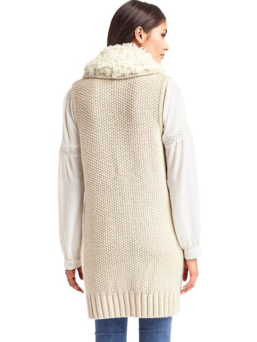 Image number 2 showing, Sherpa collar sweater vest