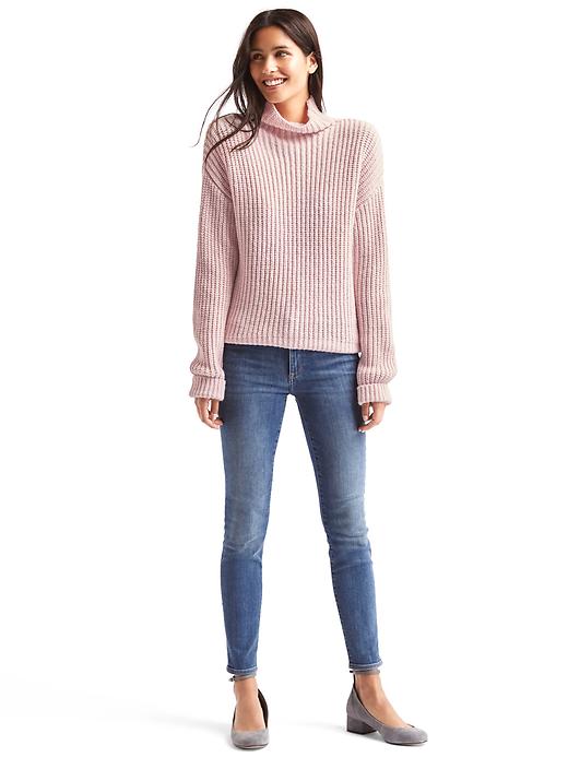Image number 3 showing, Funnel neck shaker sweater