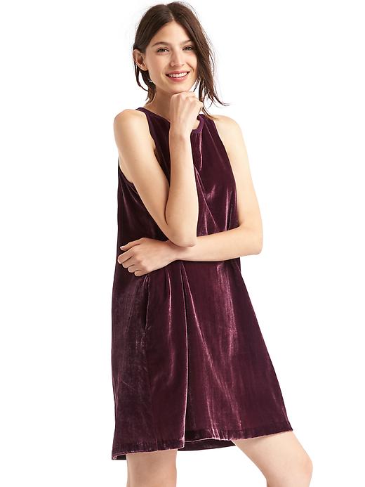 Image number 1 showing, Velvet swing dress