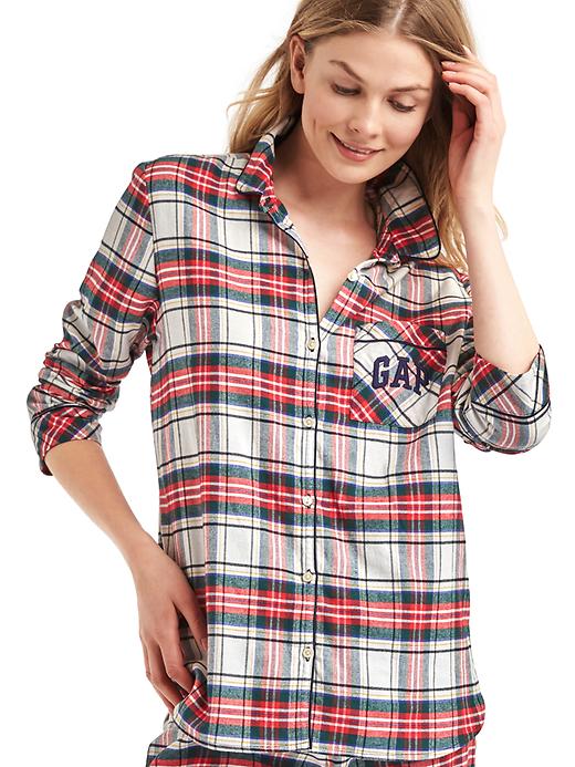 Image number 1 showing, Gap + Pendleton flannel sleep shirt
