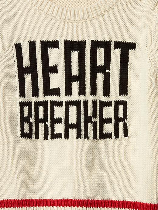 Image number 3 showing, Heartbreaker intarsia crew sweater
