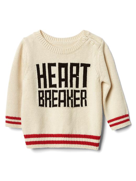 Image number 1 showing, Heartbreaker intarsia crew sweater