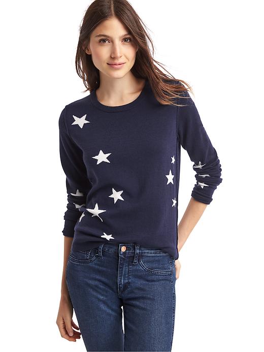 View large product image 1 of 1. Star crewneck sweater